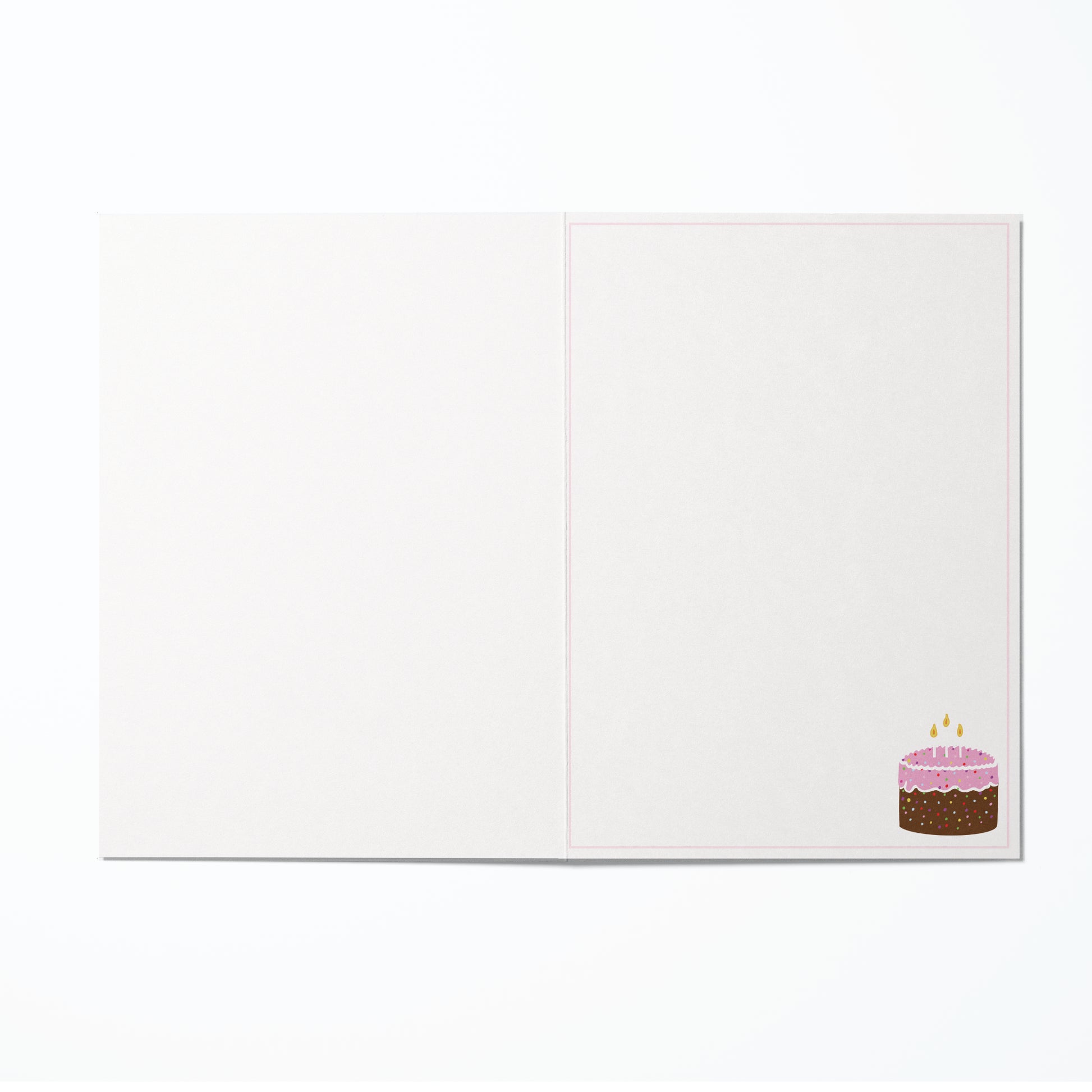 inside Black woman birthday card with sassy character and pink background