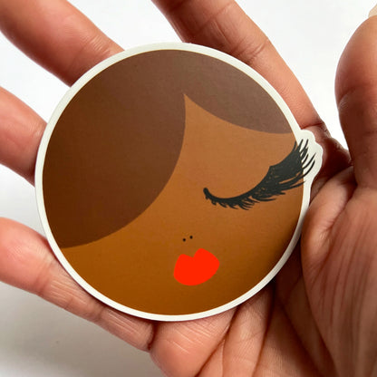 Janay Sticker - Brown Hair