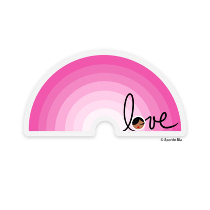 Love's Rainbow Clear Pink Sticker