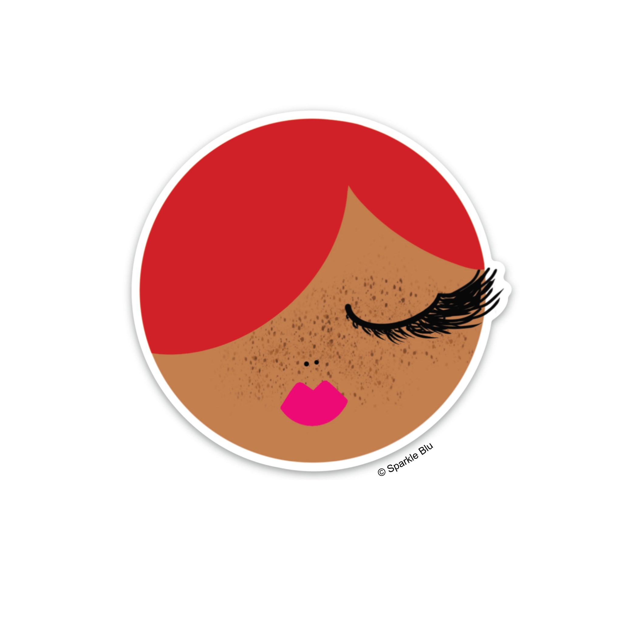Ginger Sticker - Freckles & Red Hair – Sparkle Blu
