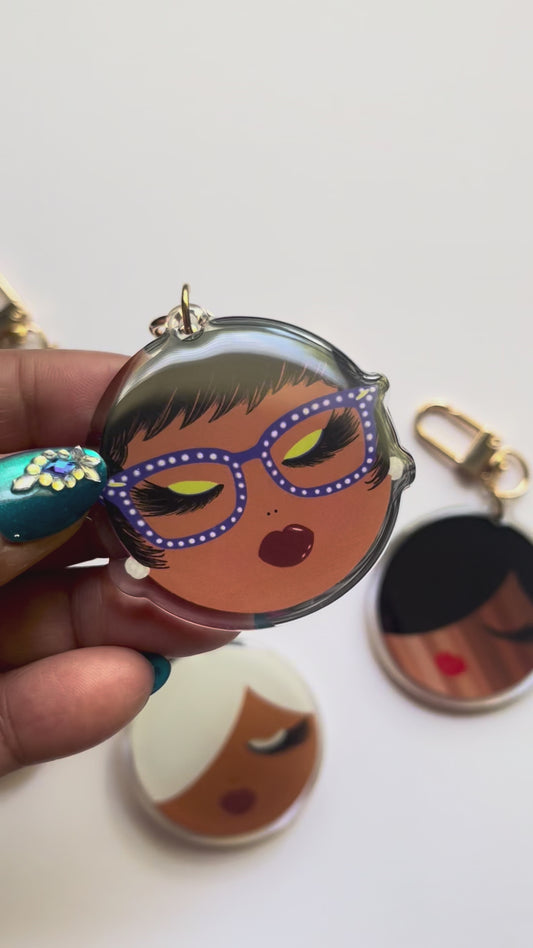 Keisha Acrylic Keychain & Bag Charm