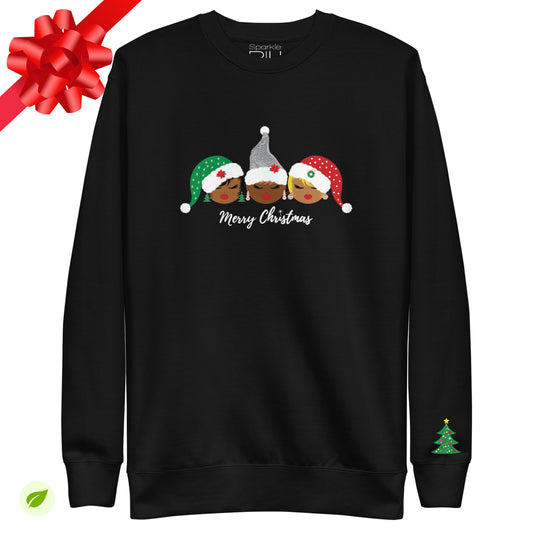 Sleigh Sisters, Merry Christmas Eco-Crewneck Sweatshirt