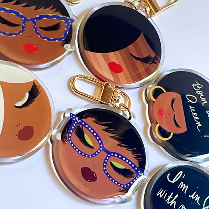 Keisha Acrylic Keychain & Bag Charm