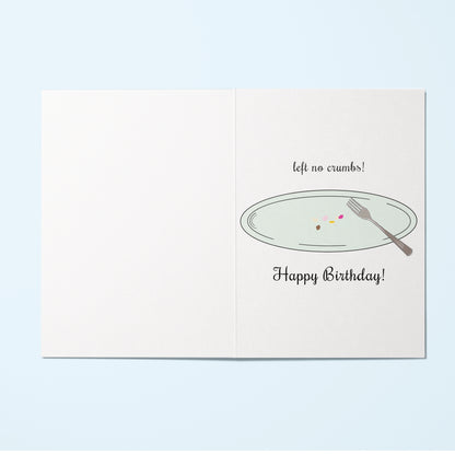 inside birthday card for Black woman on birthday cake with candles