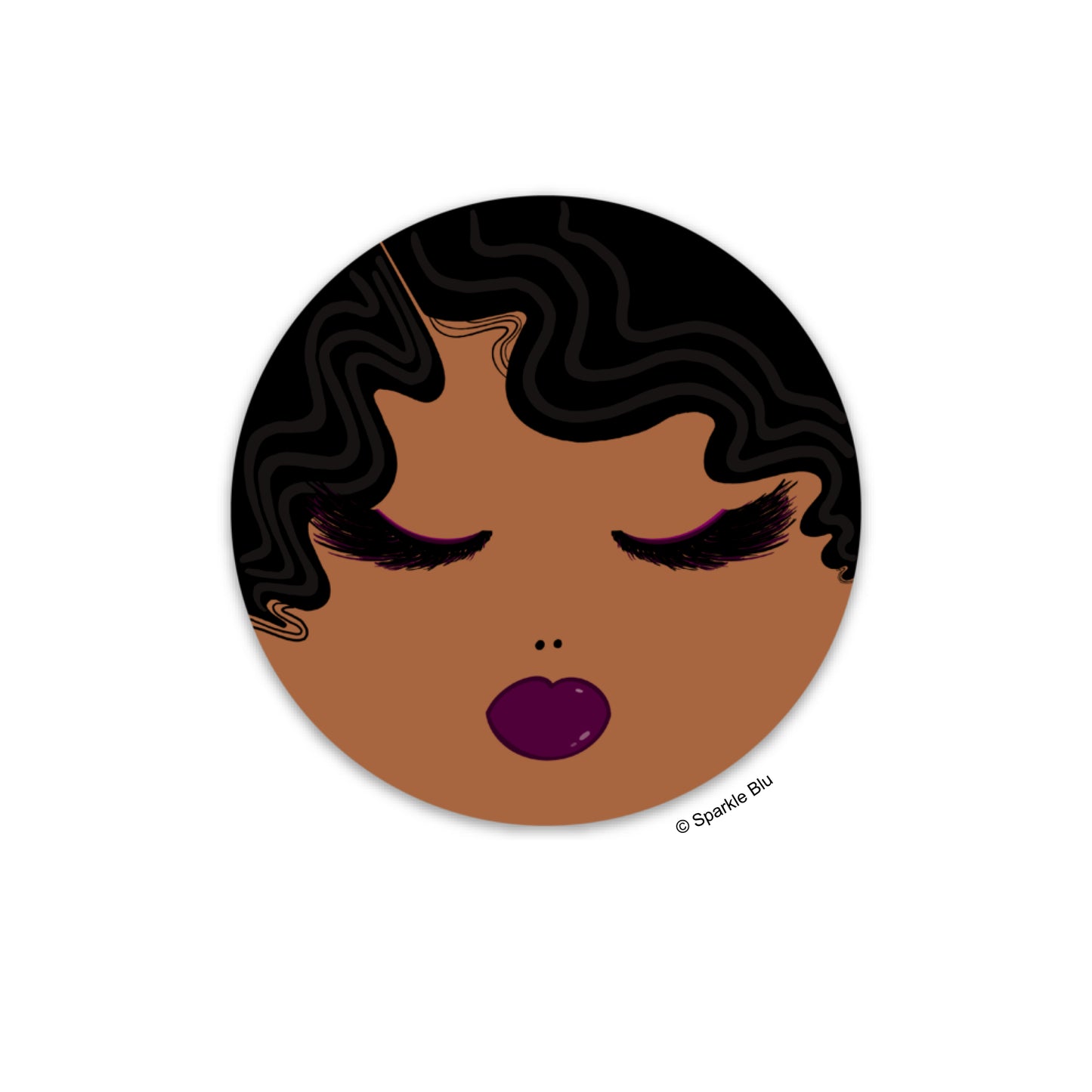 Violet, Finger Waves Sticker